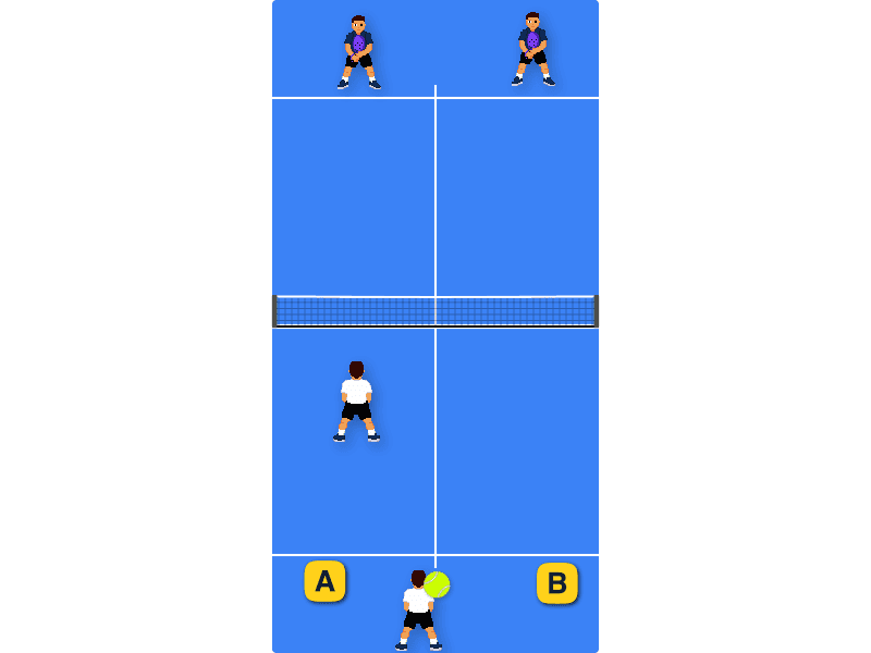 Tie break serve