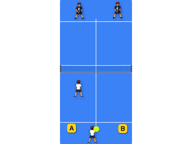 Tie break serve