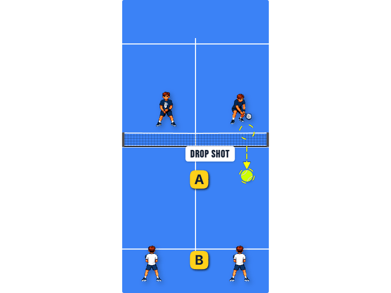 drop shot defence